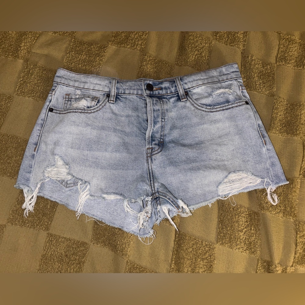 Hidden Women's Light Blue Distressed Denim Jean Shorts